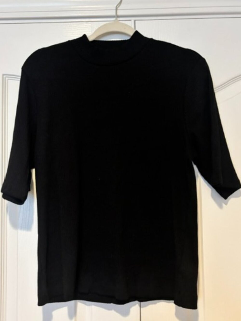 Old Navy Black Ribbed High Neck T-Shirt Sz XL
